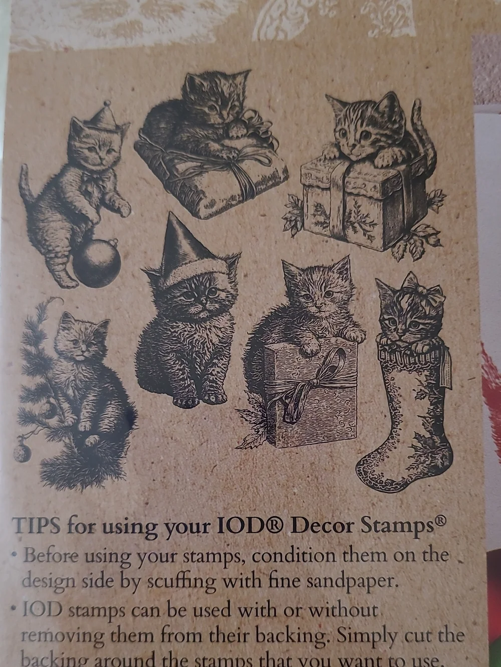 NEW IOD Iron Orchid Designs Christmas Kitties Clear Stamps 12